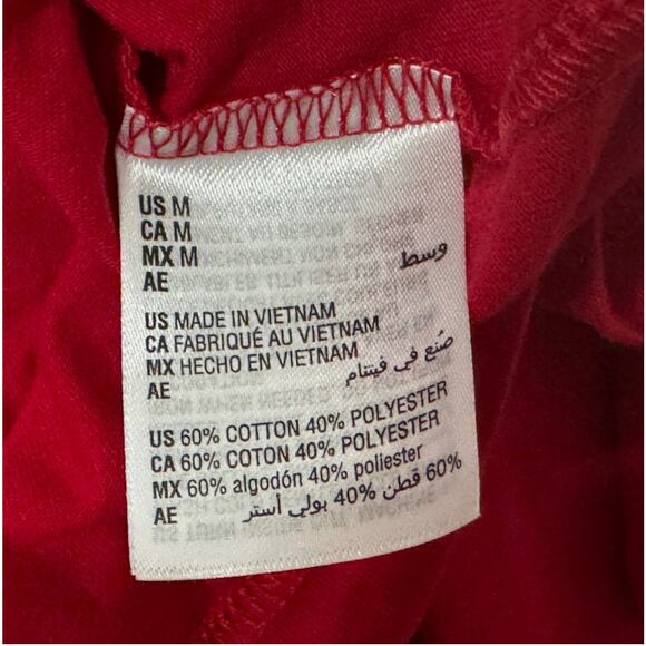 Macys Pajama Set Mens Medium Red MERRY AND BRIGHT Holiday Festive Lounge Comfy - Picture 8 of 9